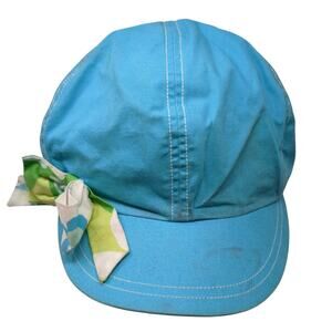 Gymboree Cadet Army Cap Blue XL Stretchable With Ribbon Outdoor Blank Cotton